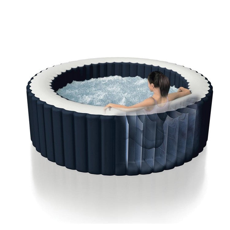 Spa Gonflable Bleu Marine - 4 places - Couverture thermique incluse